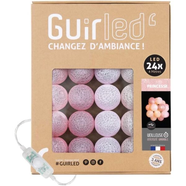 Guirlande lumineuse boules coton