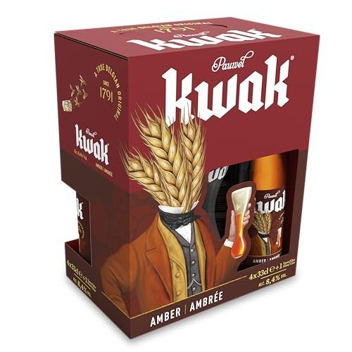 Kwak, coffret 4 bouteilles et son verre