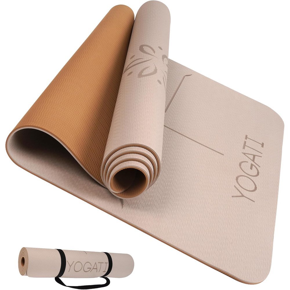 Yogati, tapis de yoga avec repères d&rsquo;alignement