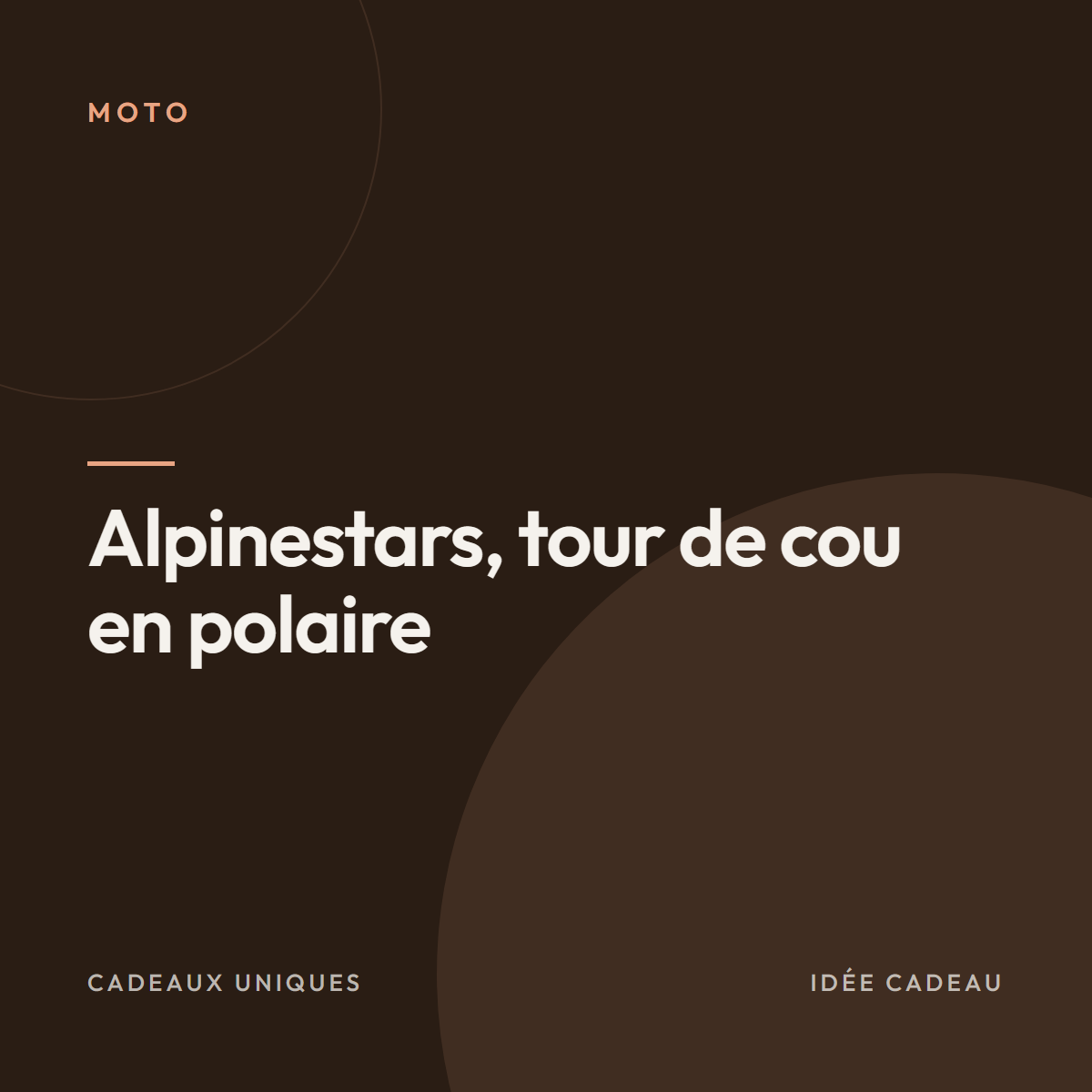 Alpinestars, tour de cou en polaire
