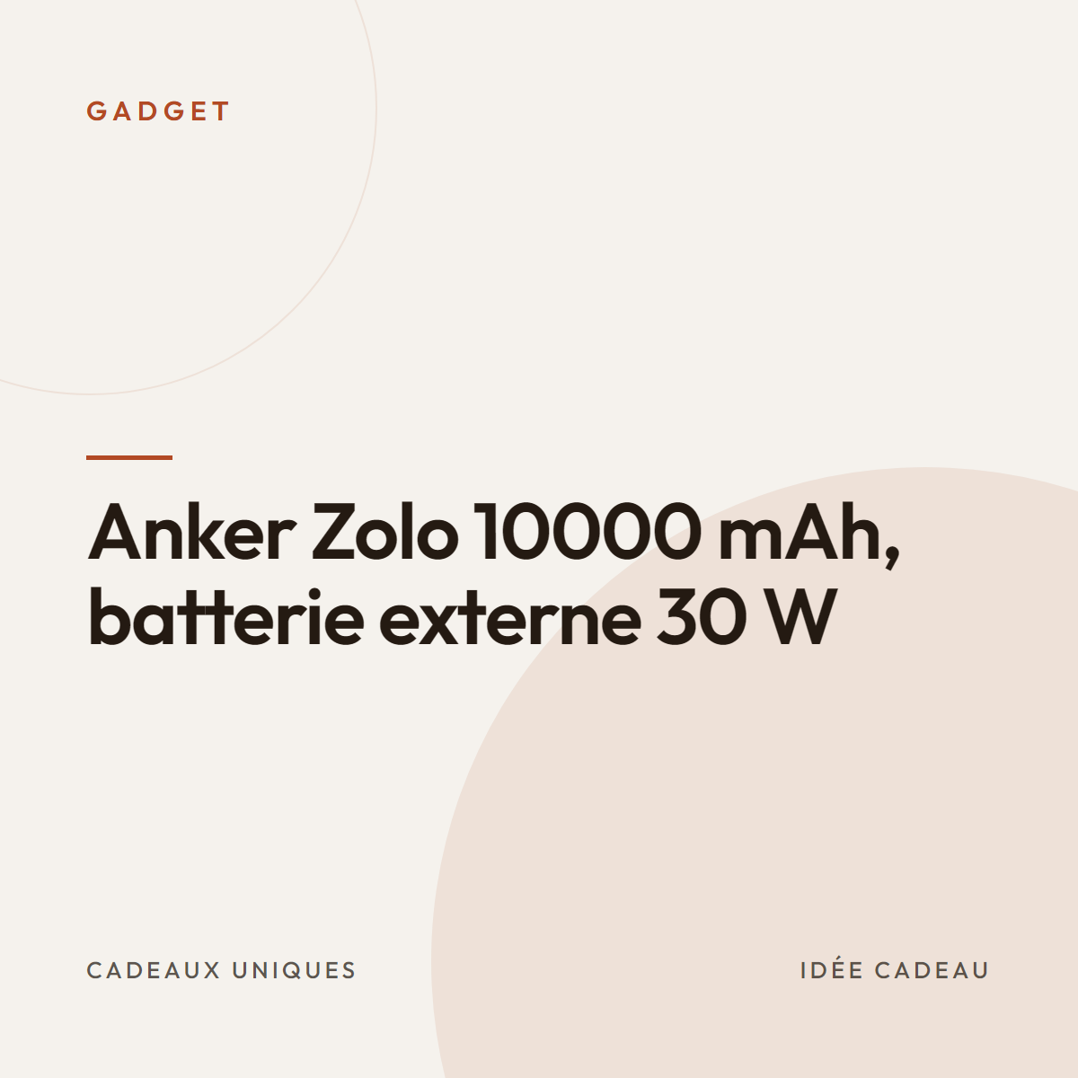 Anker Zolo 10000 mAh, batterie externe 30 W