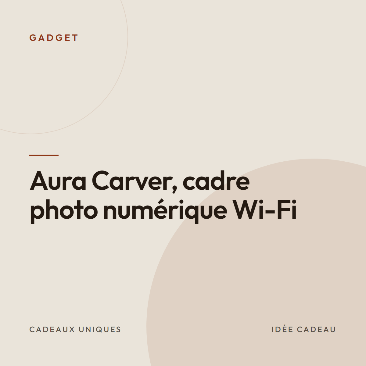Aura Carver, cadre photo numérique Wi-Fi