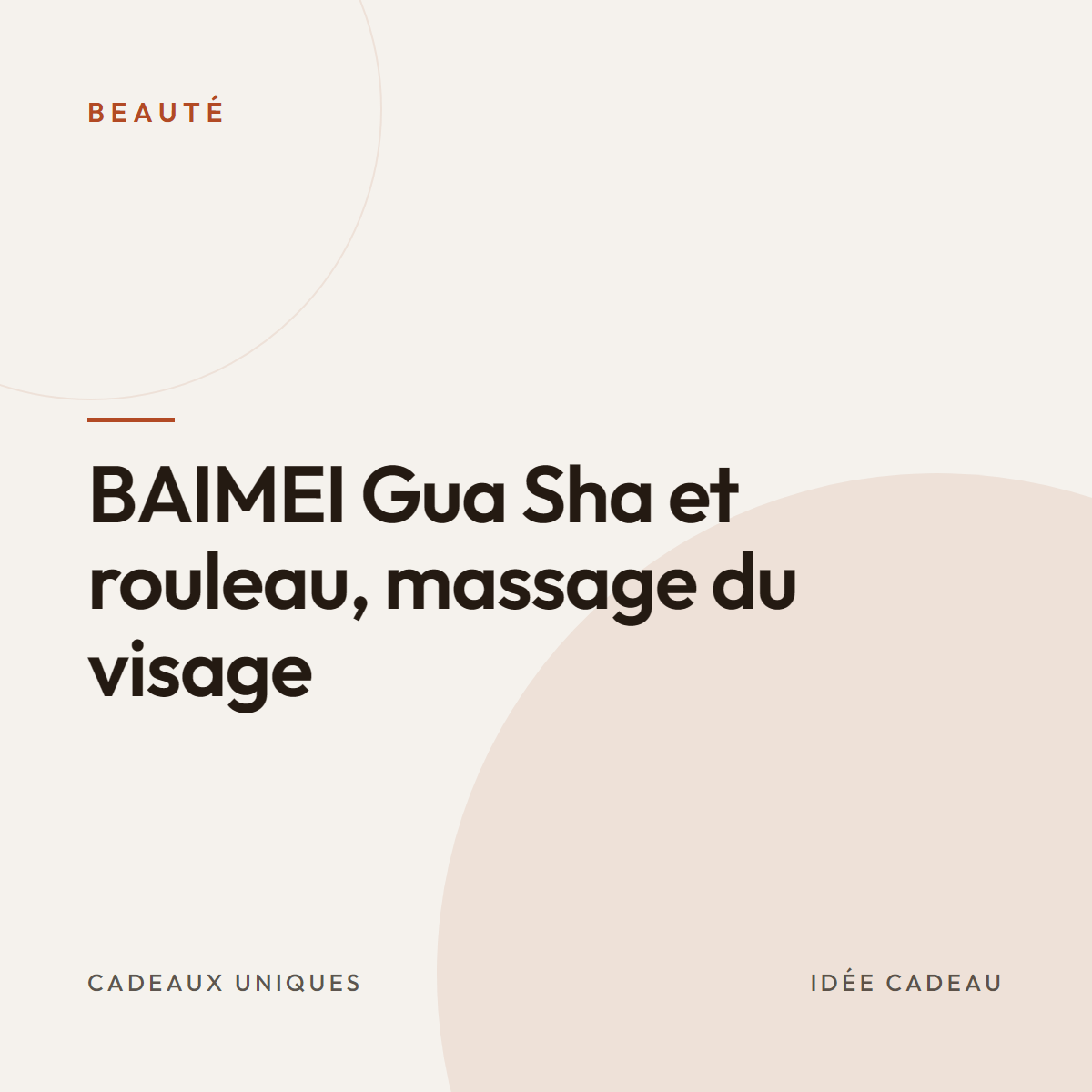 BAIMEI Gua Sha et rouleau, massage du visage
