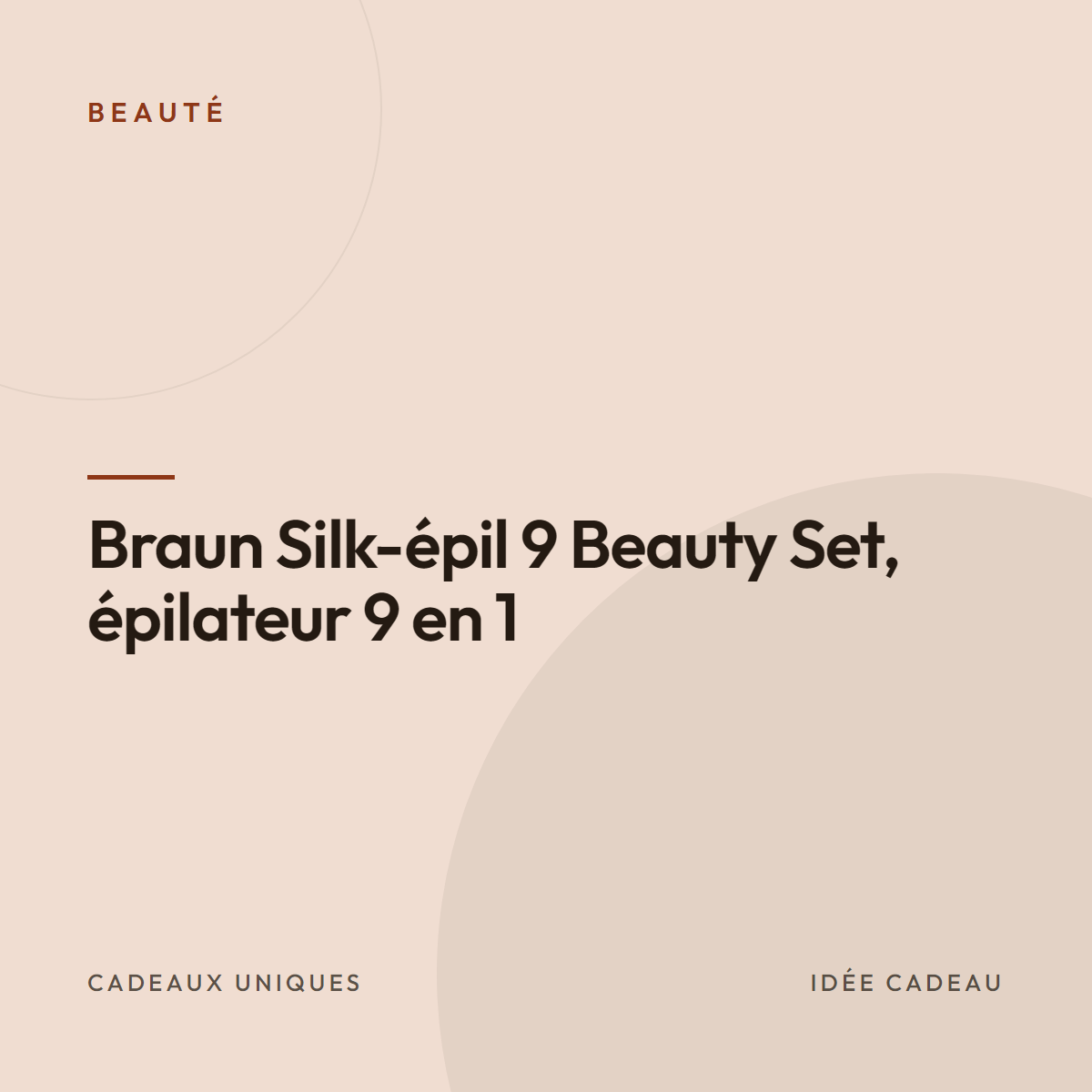 Braun Silk-épil 9 Beauty Set, épilateur 9 en 1