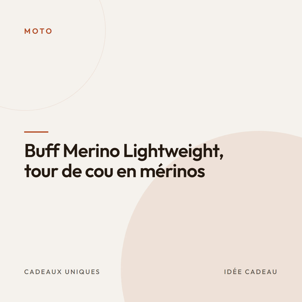 Buff Merino Lightweight, tour de cou en mérinos