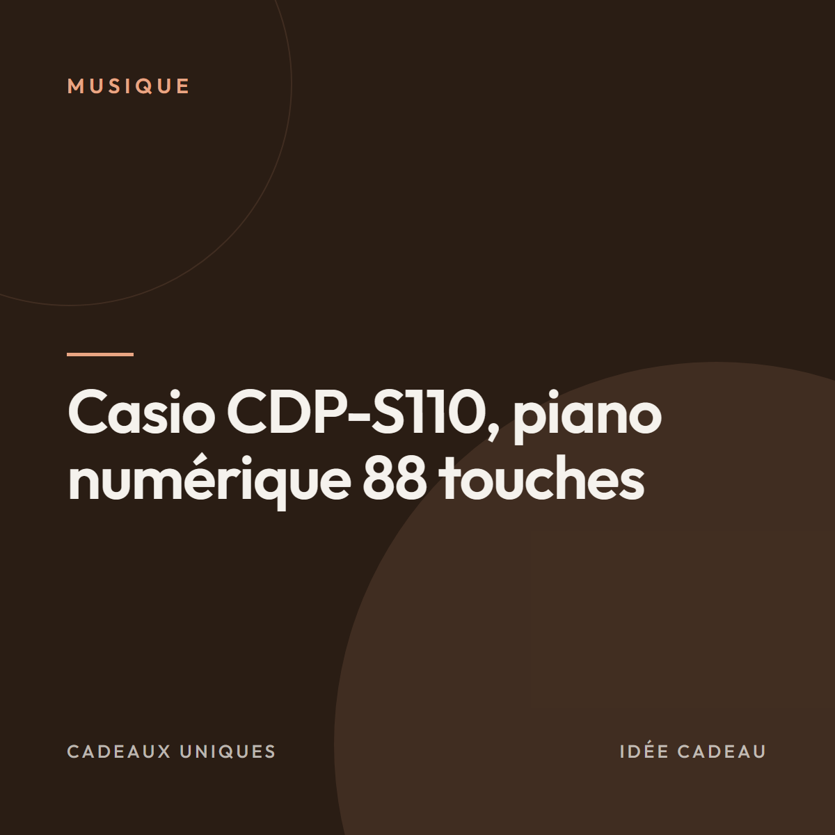 Casio CDP-S110, piano numérique 88 touches