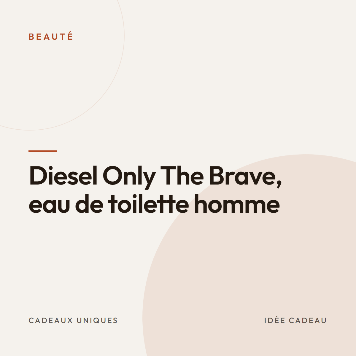 Diesel Only The Brave, eau de toilette homme