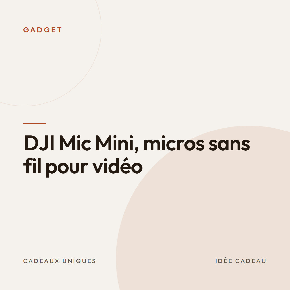 DJI Mic Mini, micros sans fil pour vidéo