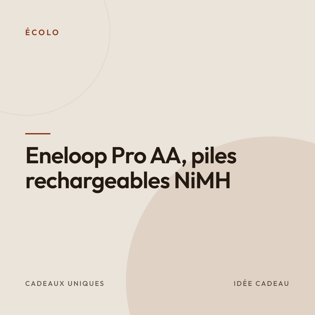 Eneloop Pro AA, piles rechargeables NiMH