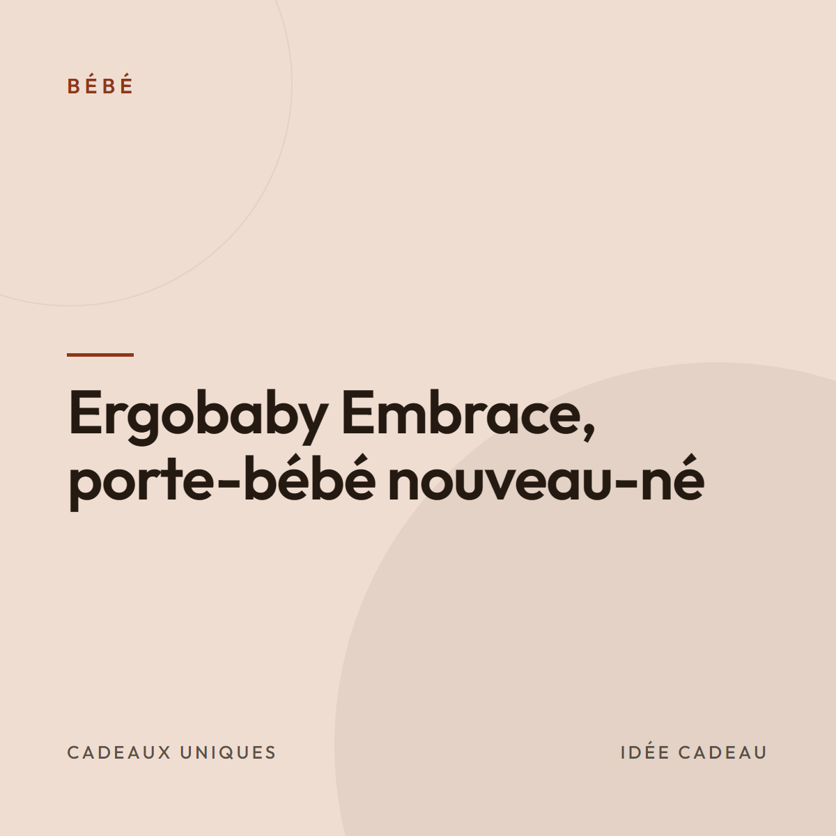 Ergobaby Embrace, porte-bébé nouveau-né