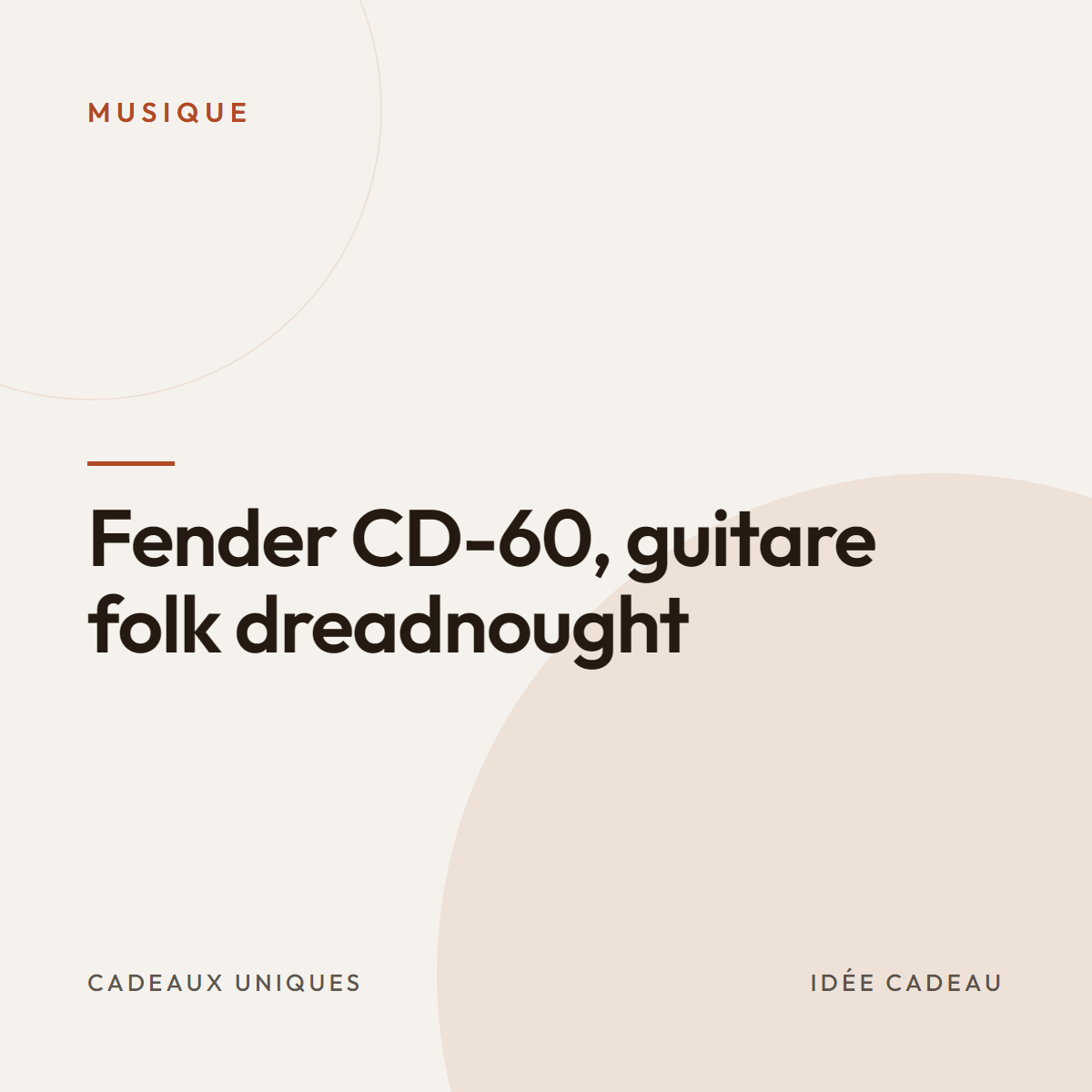 Fender CD-60, guitare folk dreadnought