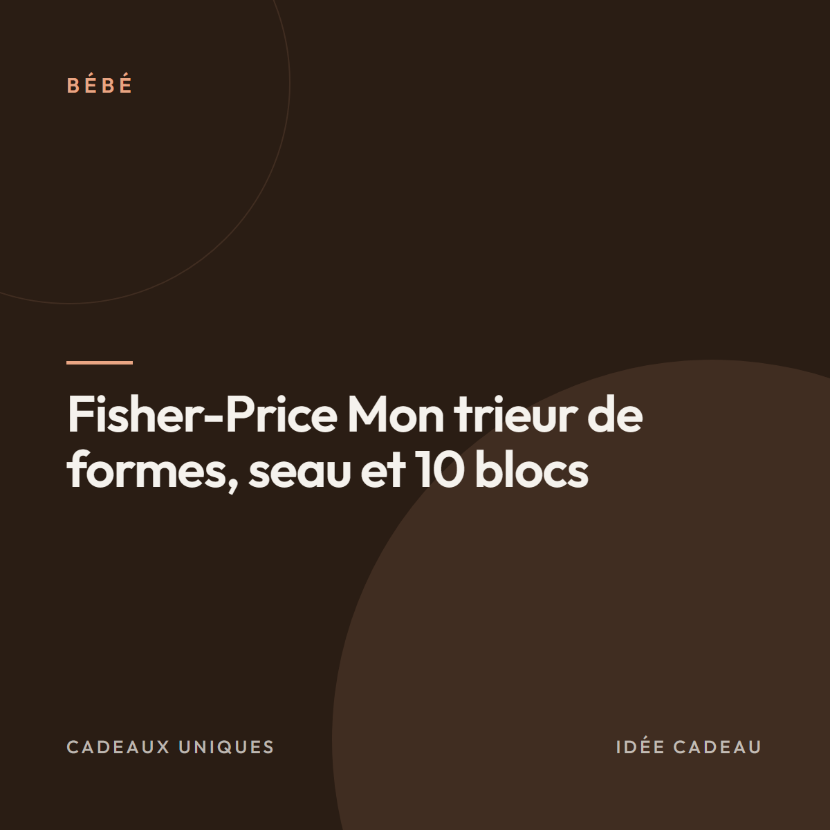 Fisher-Price Mon trieur de formes, seau et 10 blocs