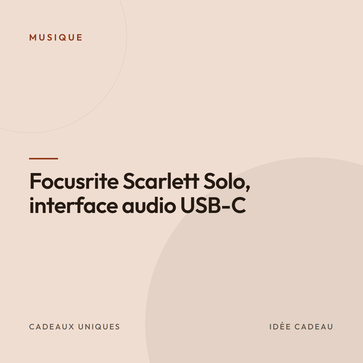 Focusrite Scarlett Solo, interface audio USB-C