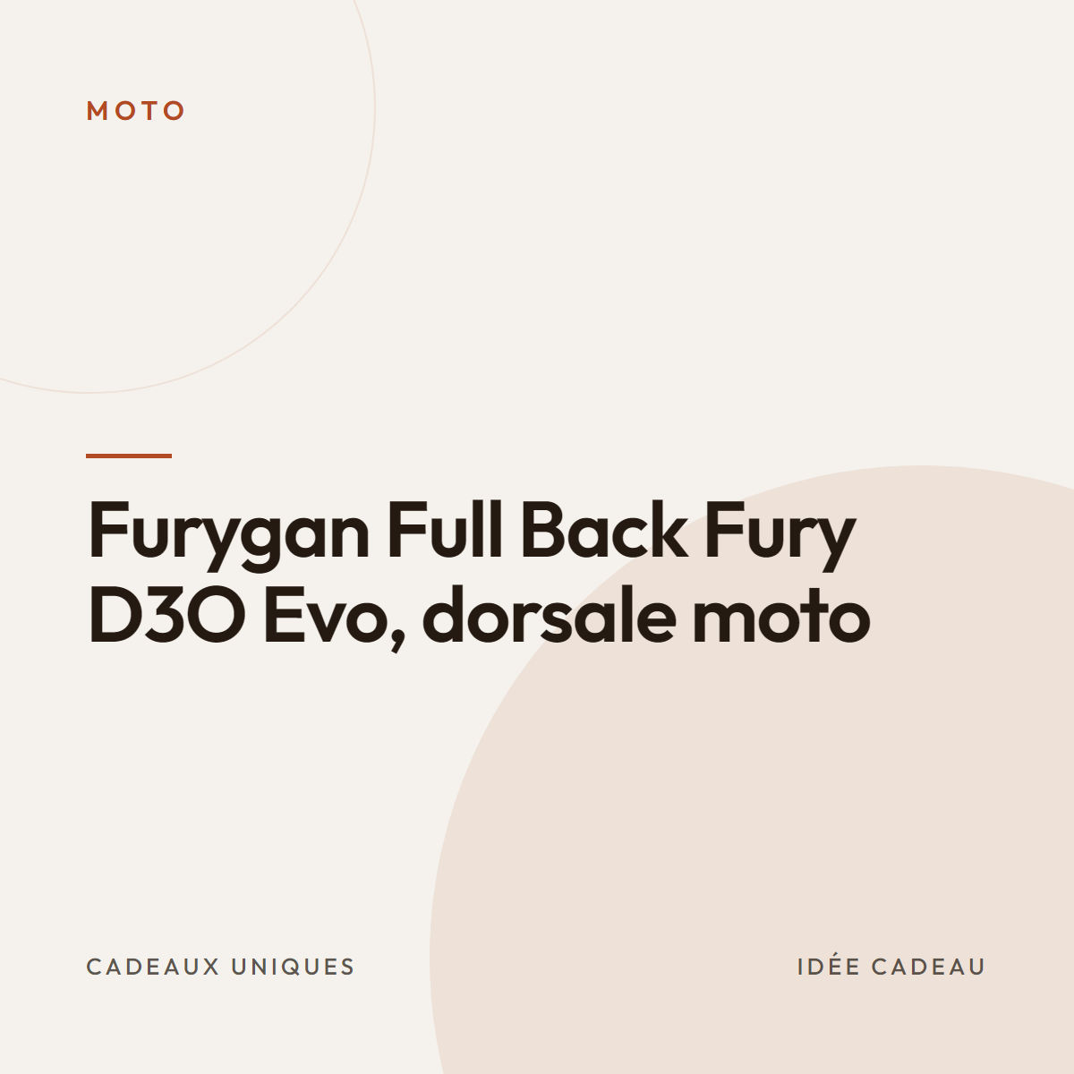 Furygan Full Back Fury D3O Evo, dorsale moto