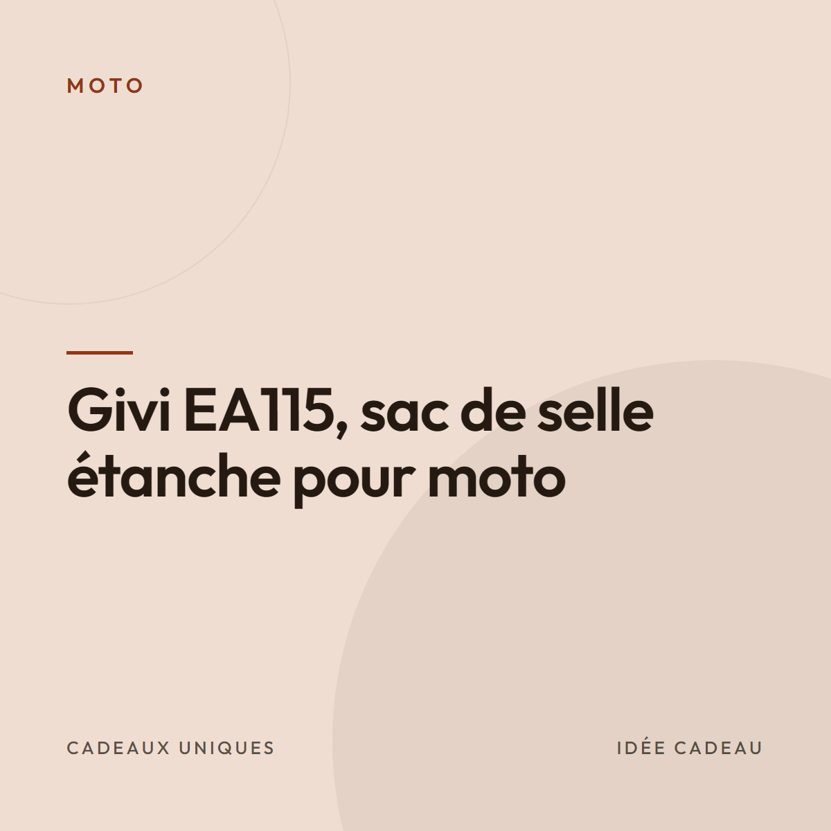Givi EA115, sac de selle étanche pour moto