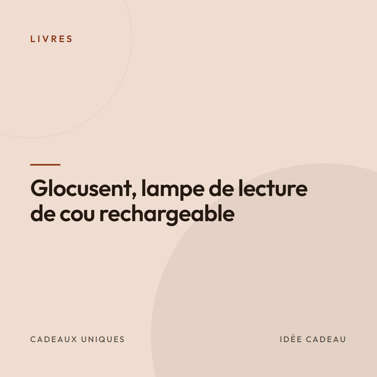 Glocusent, lampe de lecture de cou rechargeable