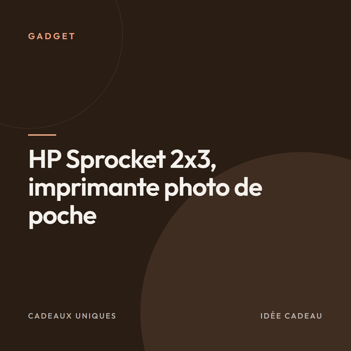 HP Sprocket 2×3, imprimante photo de poche