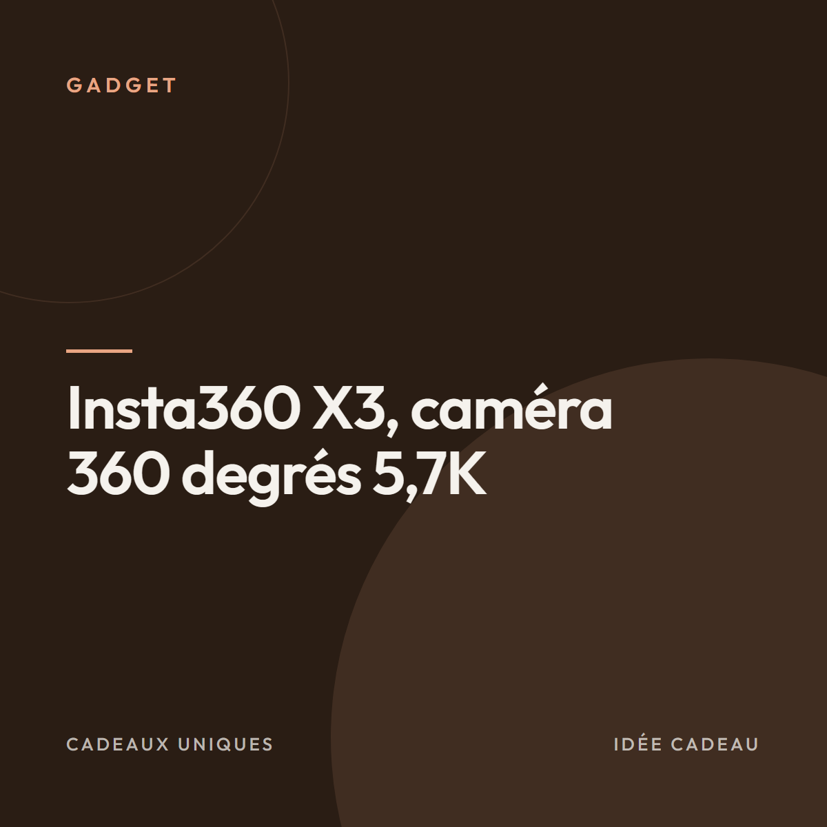 Insta360 X3, caméra 360 degrés 5,7K