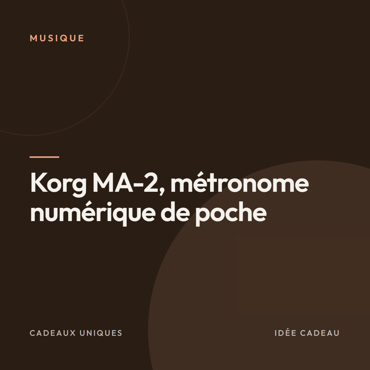 Korg MA-2, métronome numérique de poche