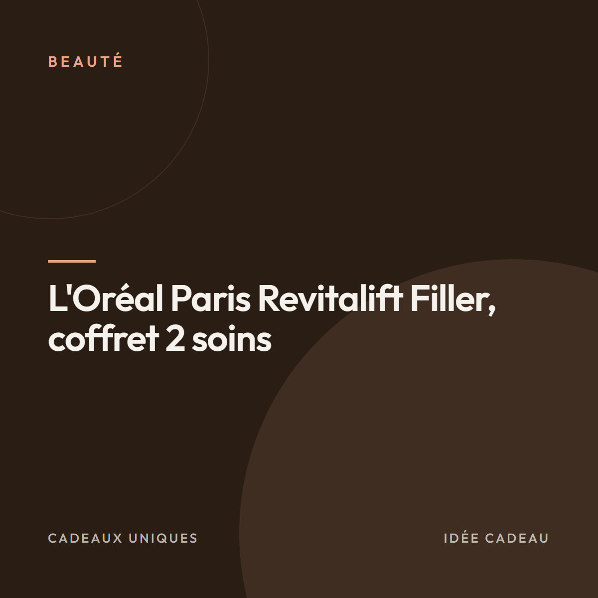 L&rsquo;Oréal Paris Revitalift Filler, coffret 2 soins