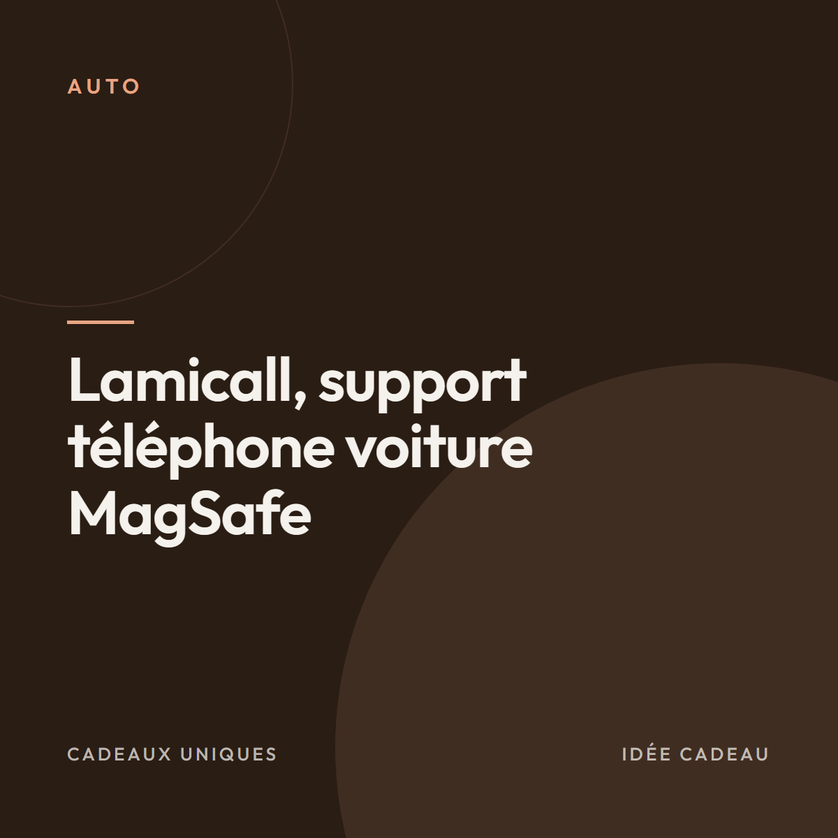 Lamicall, support téléphone voiture MagSafe