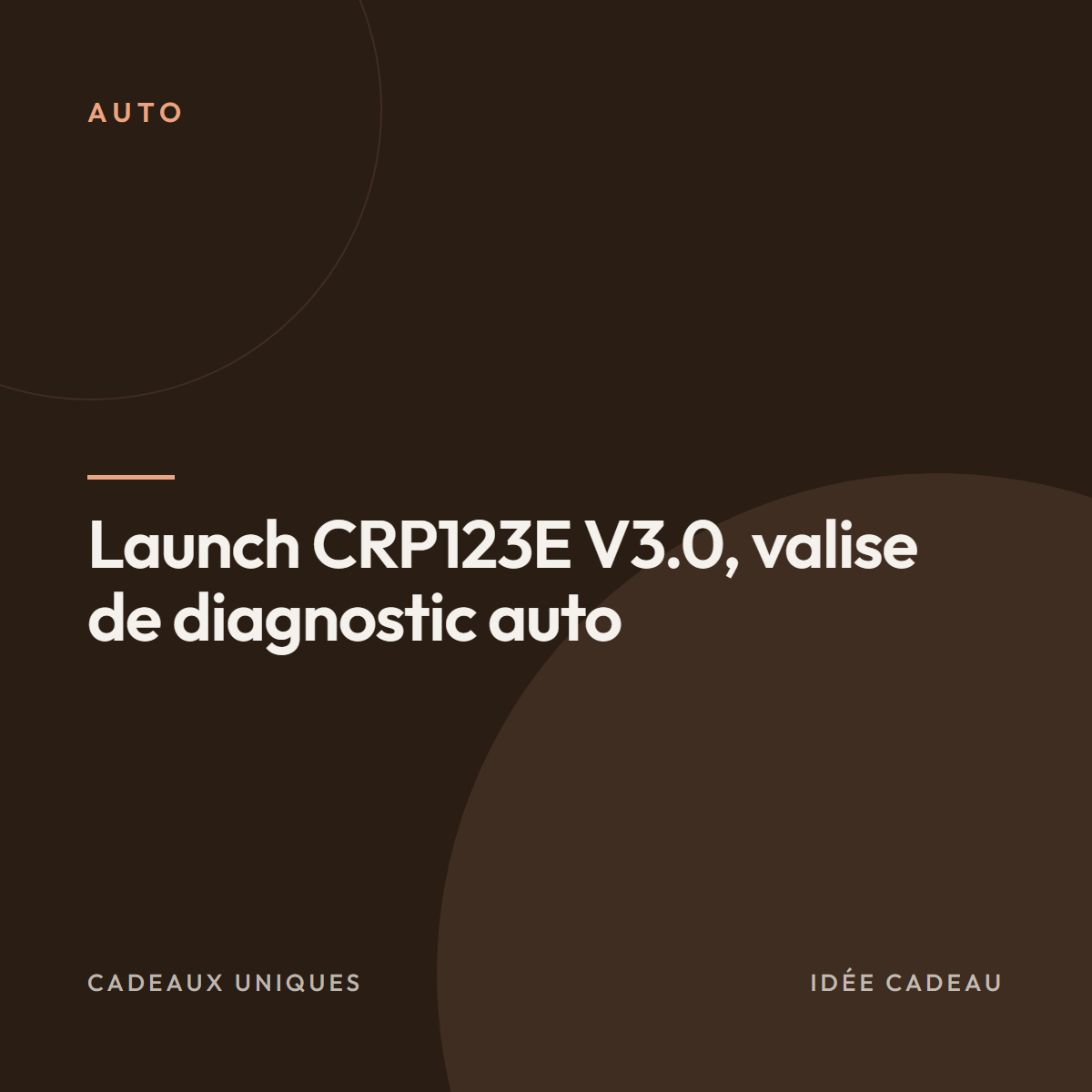 Launch CRP123E V3.0, valise de diagnostic auto