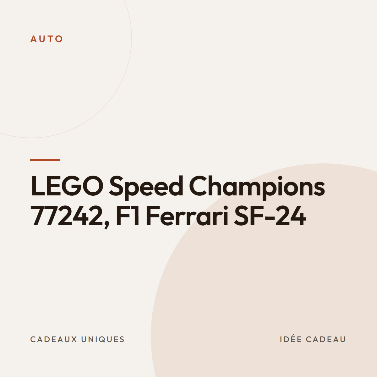 LEGO Speed Champions 77242, F1 Ferrari SF-24