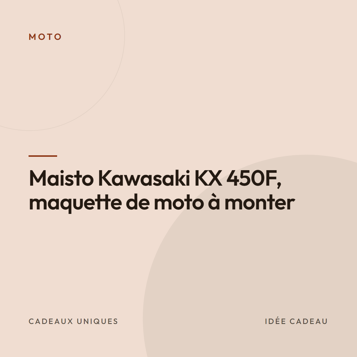 Maisto Kawasaki KX 450F, maquette de moto à monter