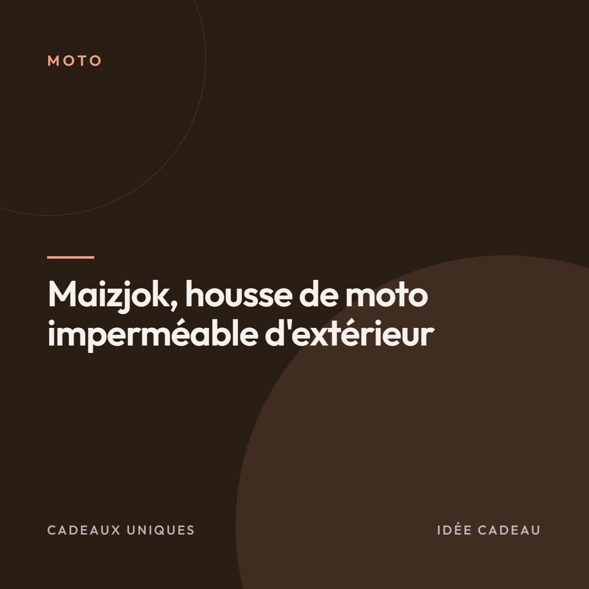 Maizjok, housse de moto imperméable d&rsquo;extérieur