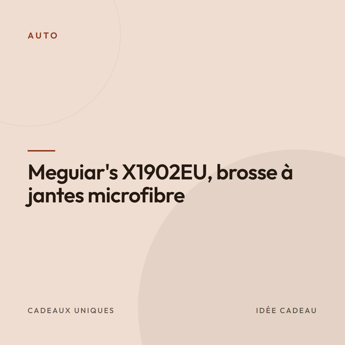 Meguiar&rsquo;s X1902EU, brosse à jantes microfibre