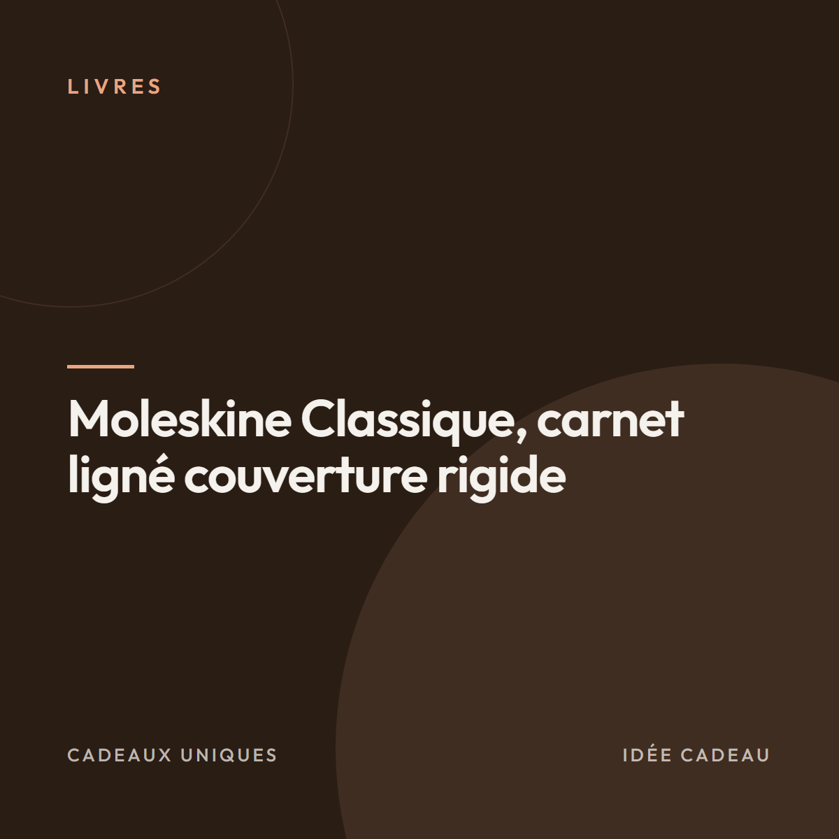 Moleskine Classique, carnet ligné couverture rigide