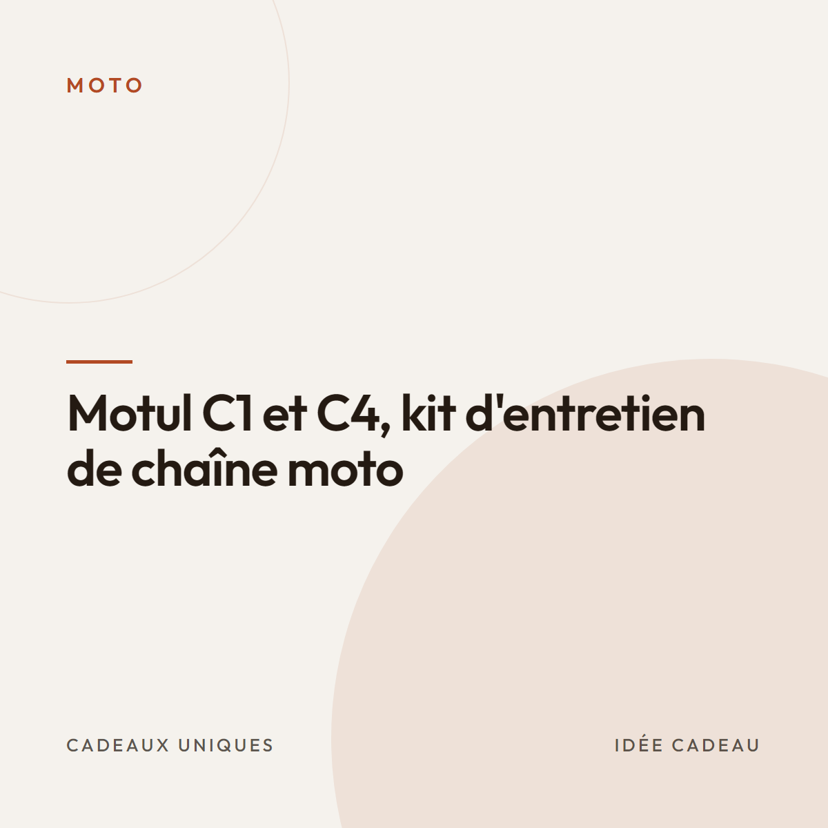 Motul C1 et C4, kit d&rsquo;entretien de chaîne moto