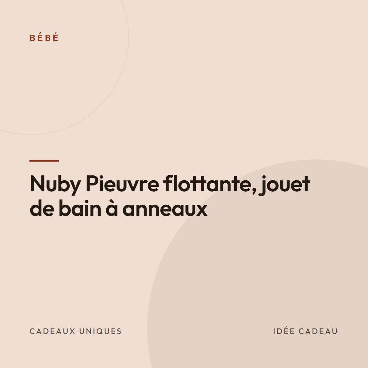 Nuby Pieuvre flottante, jouet de bain à anneaux