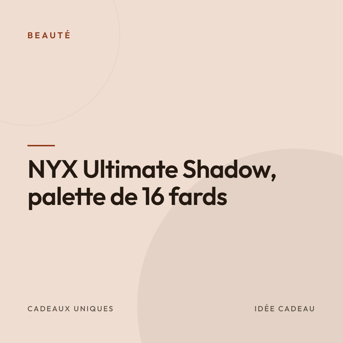 NYX Ultimate Shadow, palette de 16 fards