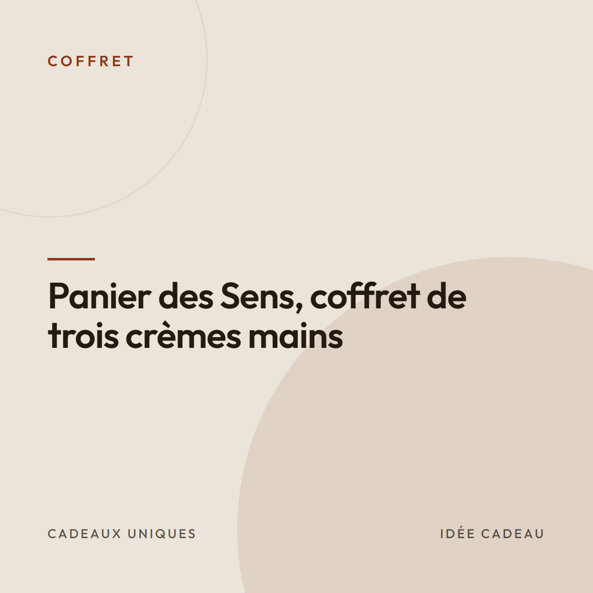 Panier des Sens, coffret de trois crèmes mains