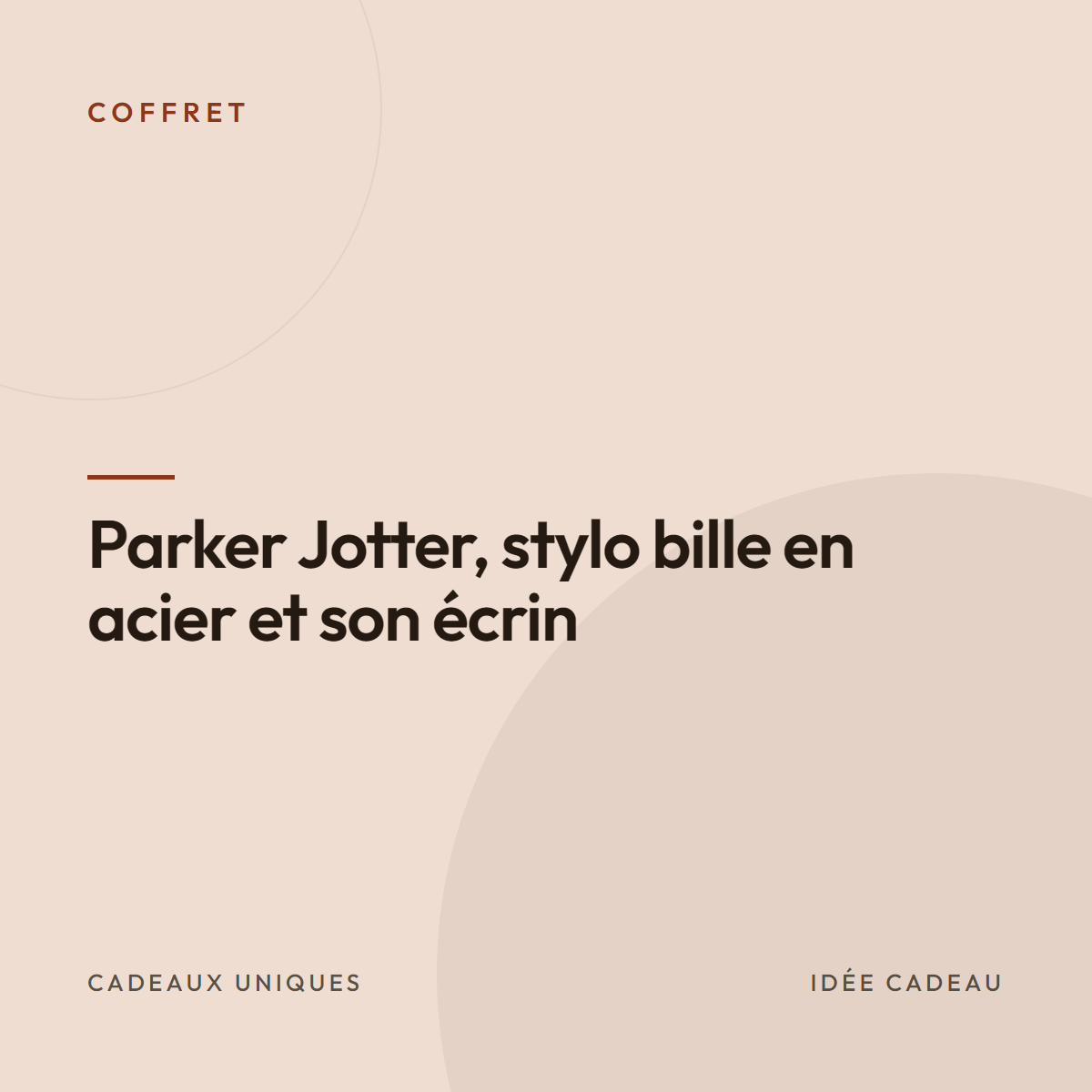 Parker Jotter, stylo bille en acier et son écrin