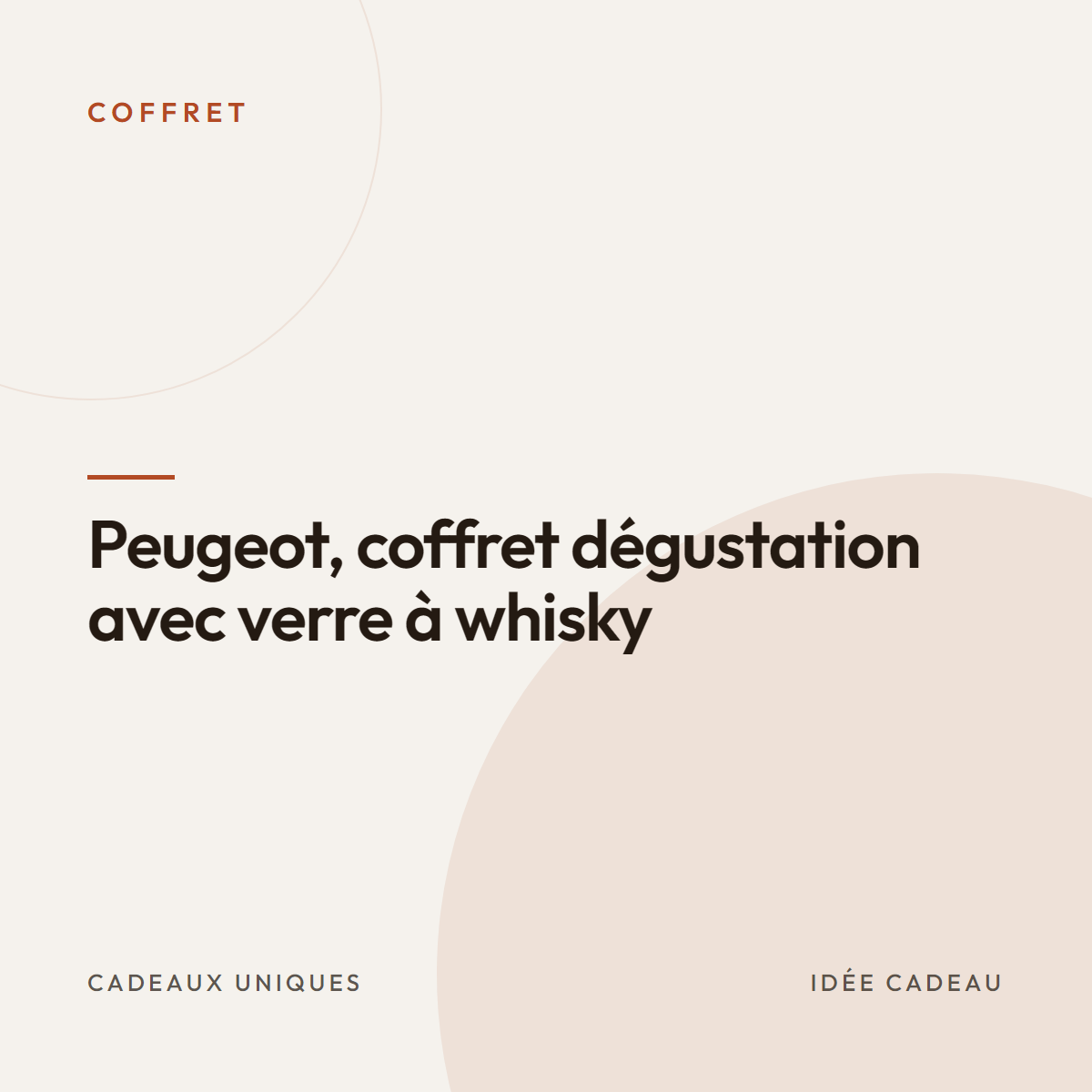 Peugeot, coffret dégustation avec verre à whisky