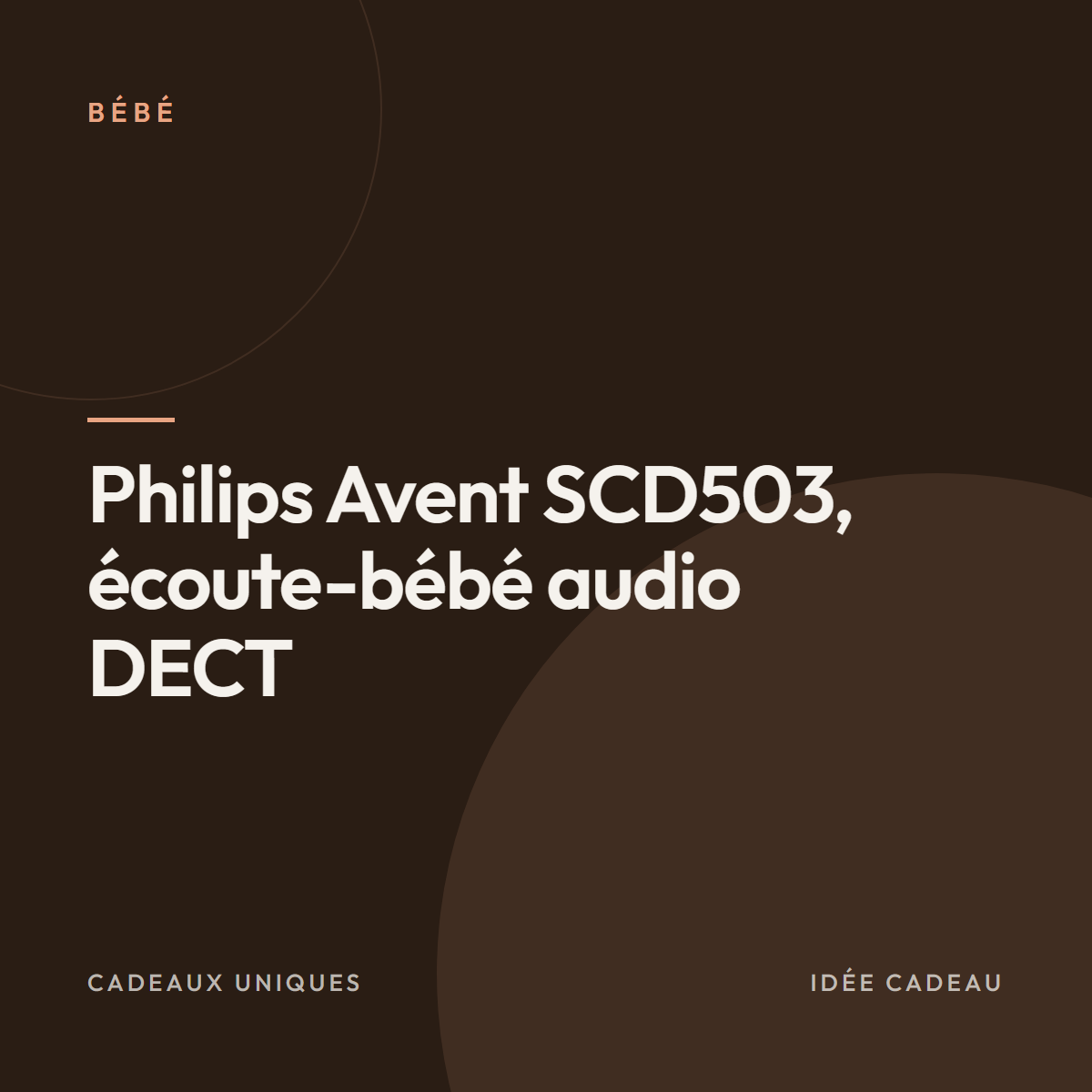 Philips Avent SCD503, écoute-bébé audio DECT