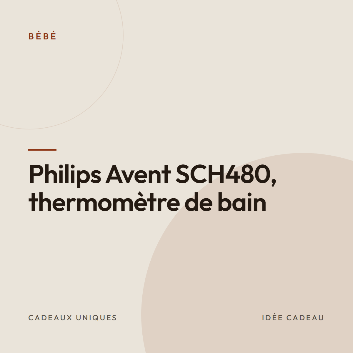 Philips Avent SCH480, thermomètre de bain