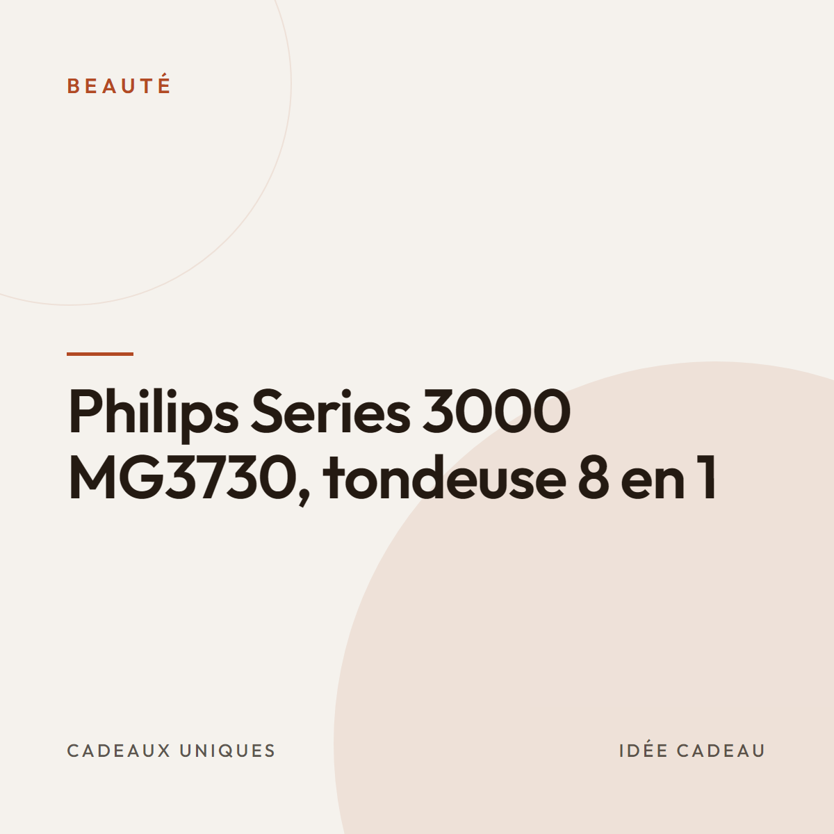 Philips Series 3000 MG3730, tondeuse 8 en 1