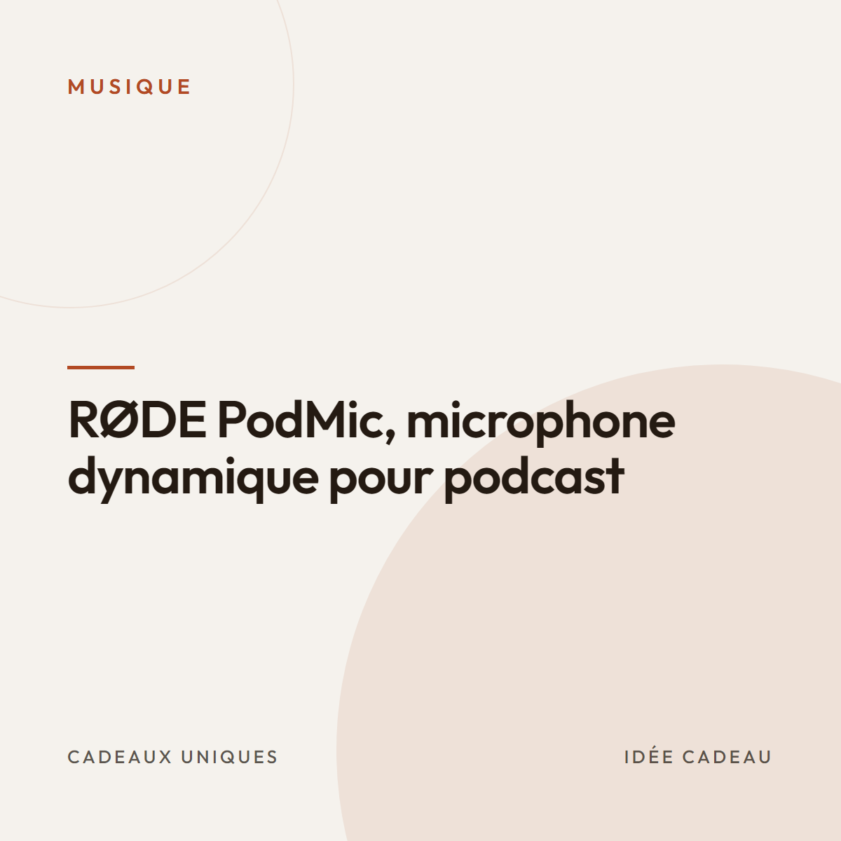 RØDE PodMic, microphone dynamique pour podcast