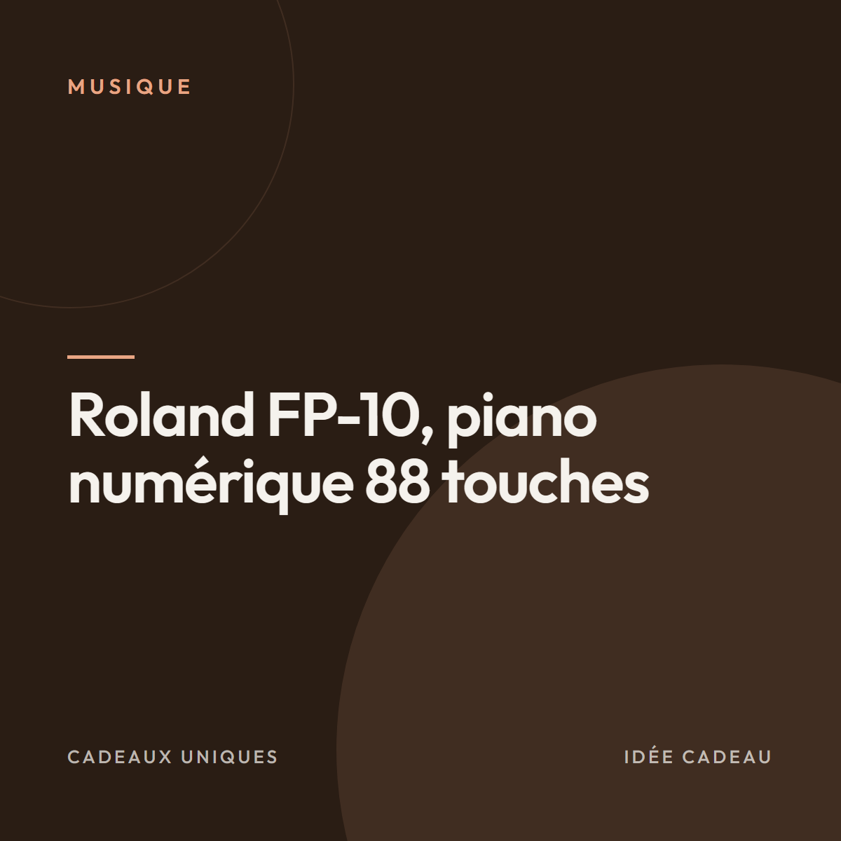 Roland FP-10, piano numérique 88 touches