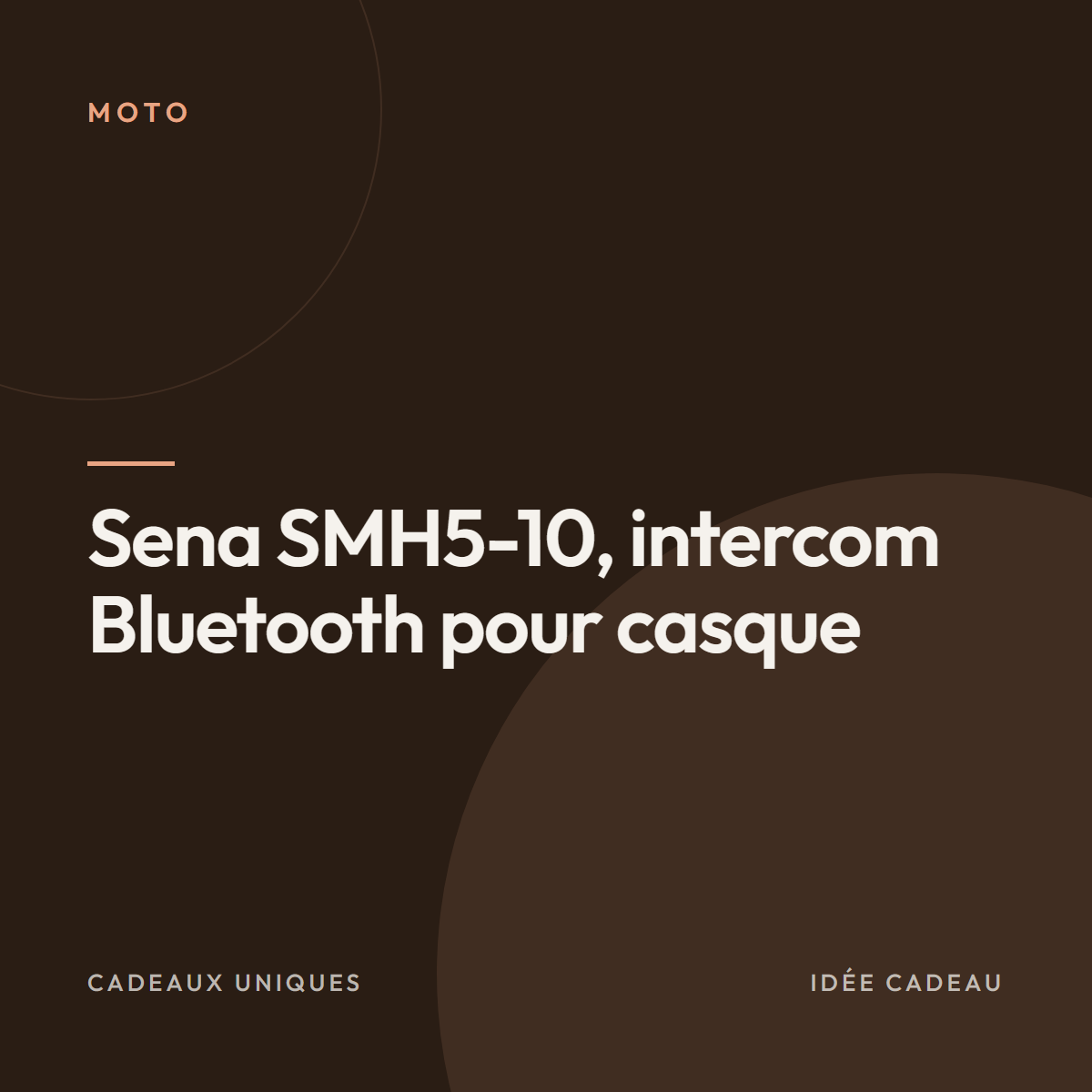 Sena SMH5-10, intercom Bluetooth pour casque