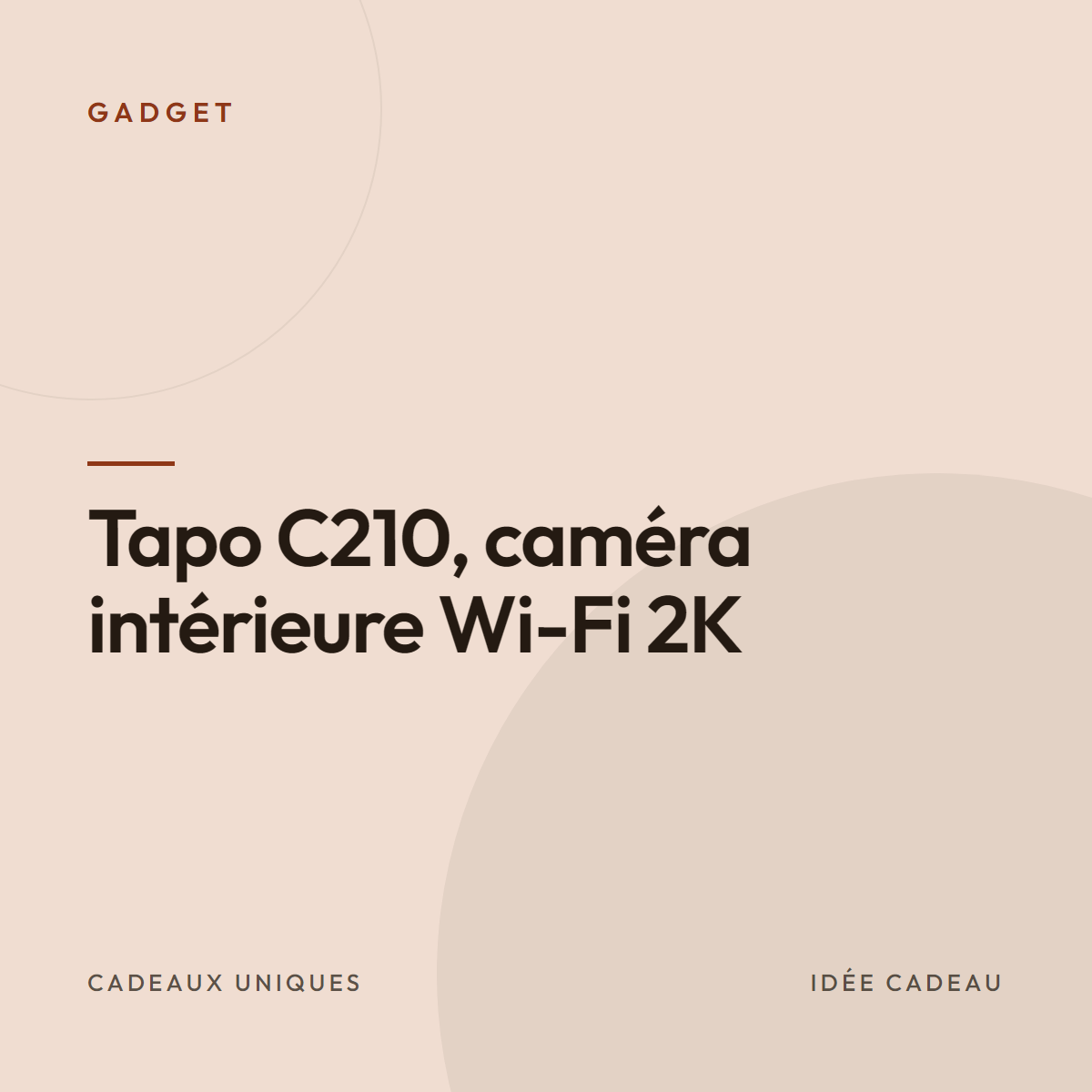 Tapo C210, caméra intérieure Wi-Fi 2K
