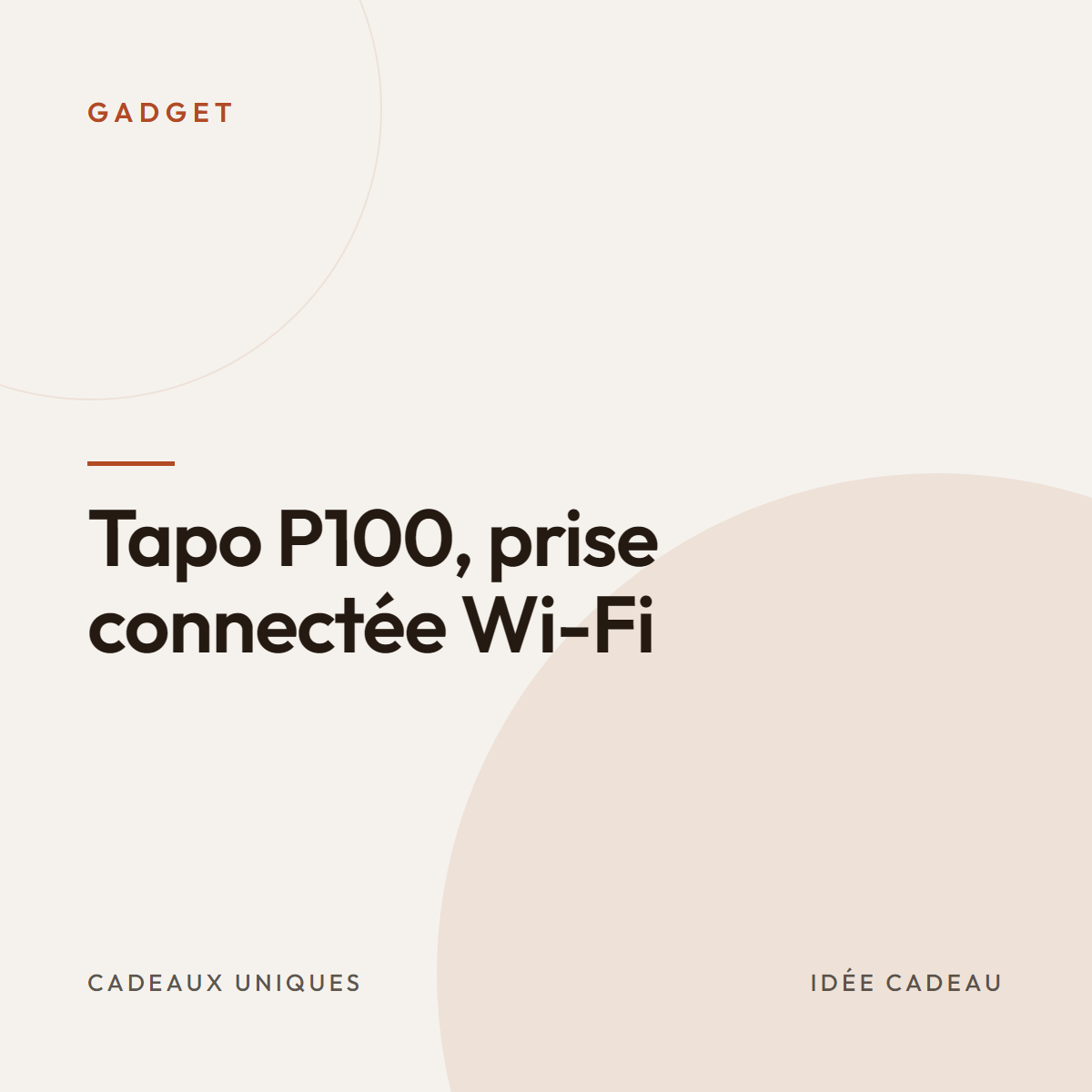 Tapo P100, prise connectée Wi-Fi