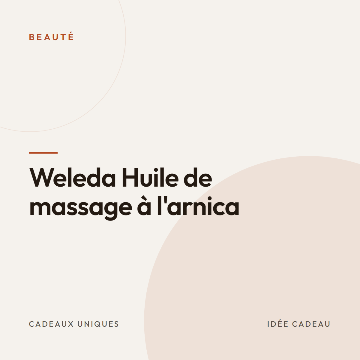 Weleda Huile de massage à l’arnica