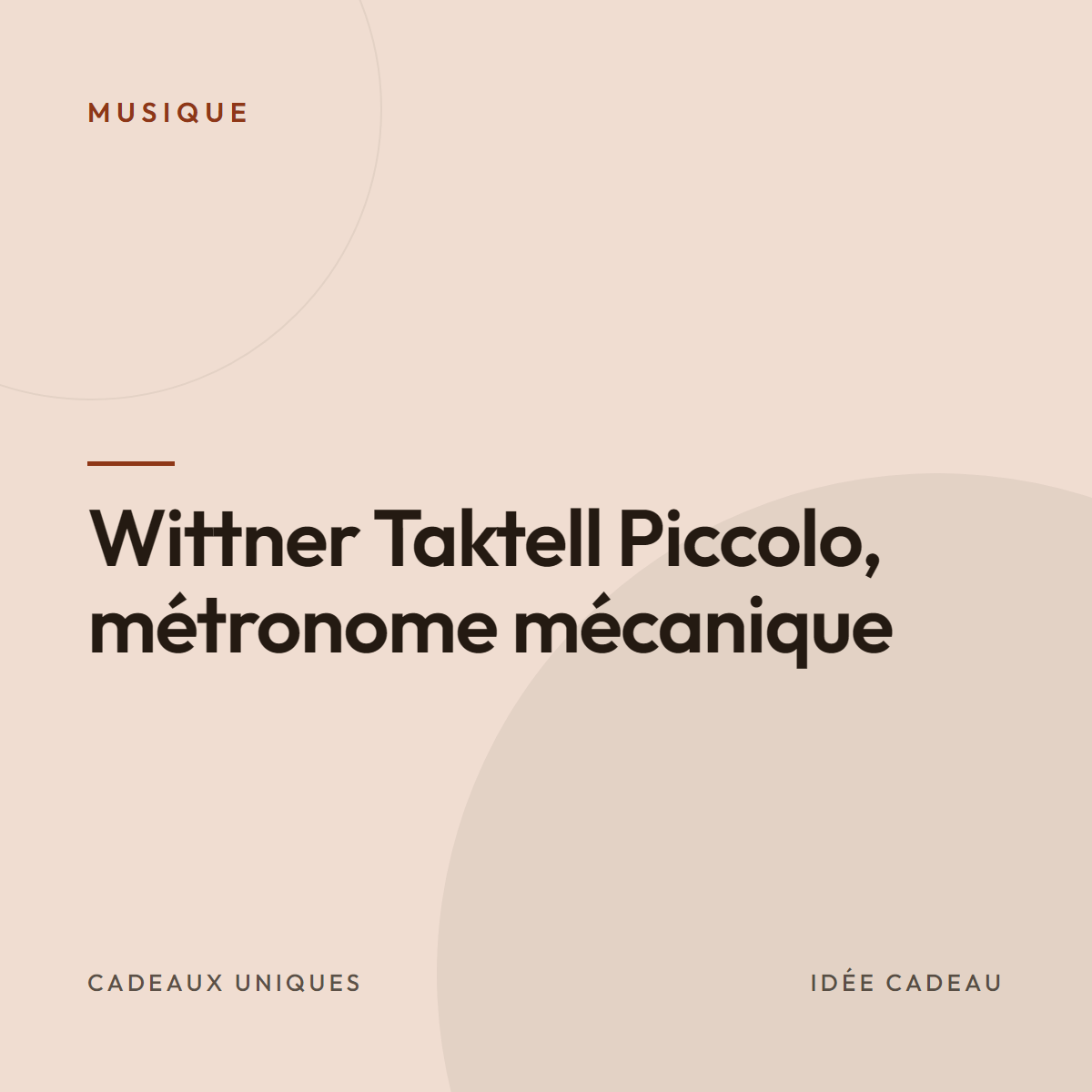 Wittner Taktell Piccolo, métronome mécanique
