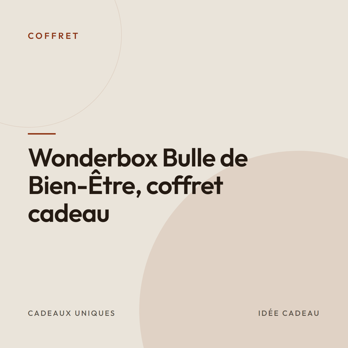 Wonderbox Bulle de Bien-Être, coffret cadeau