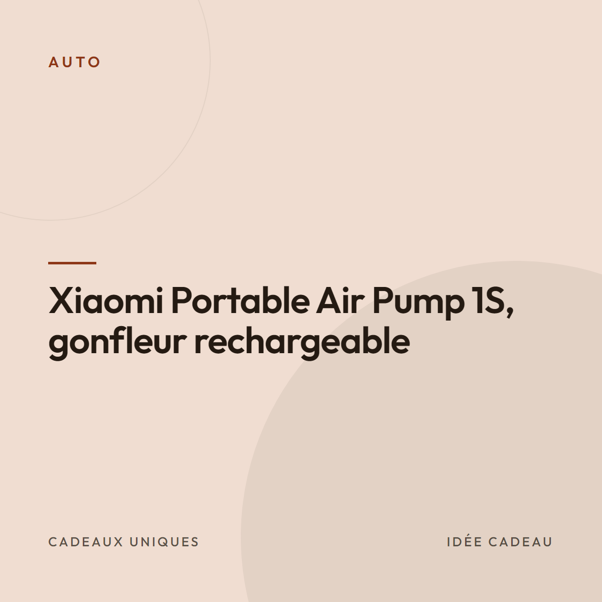 Xiaomi Portable Air Pump 1S, gonfleur rechargeable