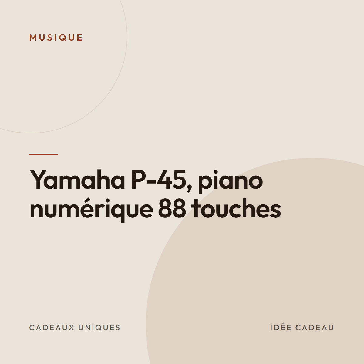 Yamaha P-45, piano numérique 88 touches